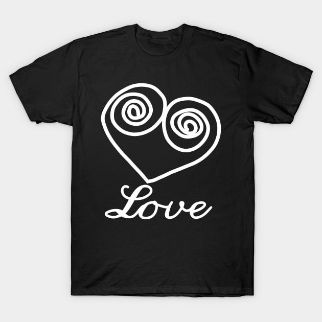 Love Funny Heart Quilling Hobby Valentine day T-Shirt by beautifulhandmadeart